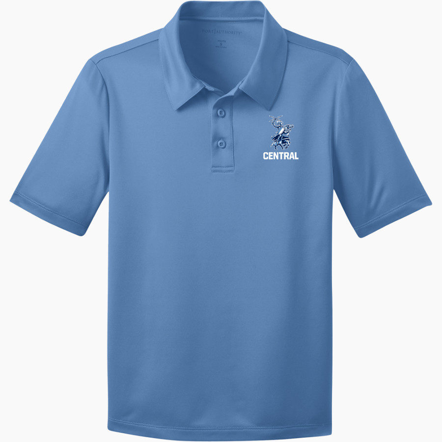 CENTRAL HIGH SCHOOL CHARGERS Port Authority Youth Silk Touch Performance Polo
