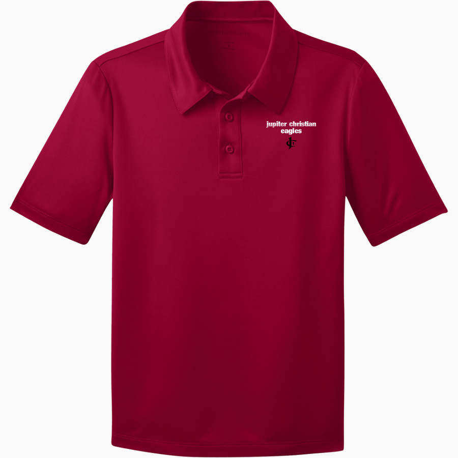 Jupiter Christian Eagles Port Authority Youth Silk Touch Performance Polo
