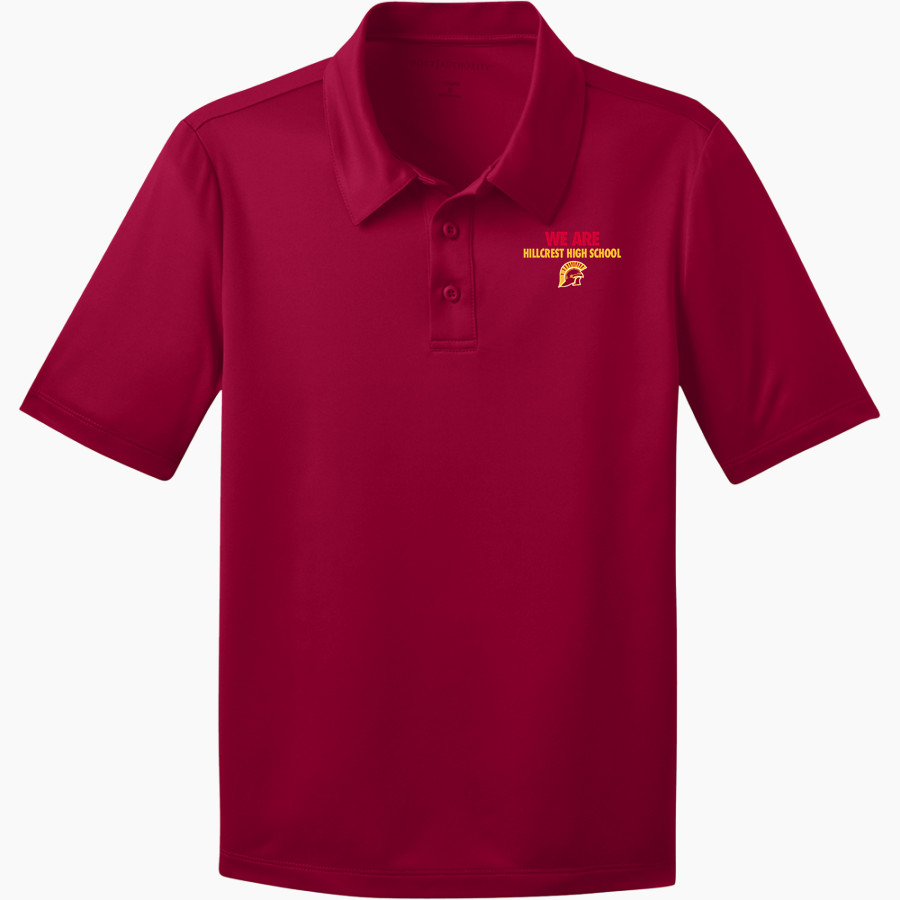 HILLCREST HIGH SCHOOL TROJANS <span class="pdp-name-mascot">Hillcrest High School TROJANS</span> Port Authority Youth Silk Touch Performance Polo