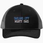 Oakland Mighty Oaks Port Authority Youth Snapback Trucker Cap Front Thumbnail