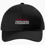 Monsignor McClancy Crusaders Port Authority Youth Snapback Trucker Cap Front Thumbnail
