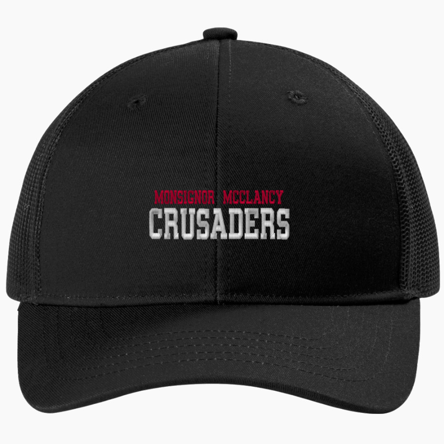 Monsignor McClancy Crusaders Port Authority Youth Snapback Trucker Cap