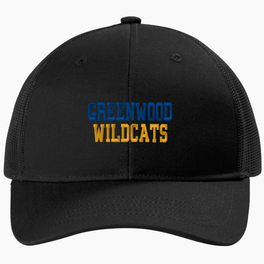GREENWOOD HIGH SCHOOL WILDCATS <span class="pdp-name-mascot">GREENWOOD WILDCATS</span> Port Authority Youth Snapback Trucker Cap