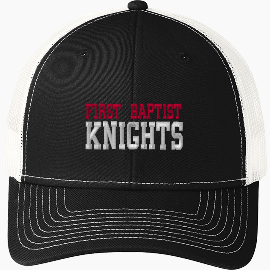 FIRST BAPTIST CHRISTIAN SCHOOL KNIGHTS <span class="pdp-name-mascot">FIRST BAPTIST KNIGHTS</span> Port Authority Youth Snapback Trucker Cap