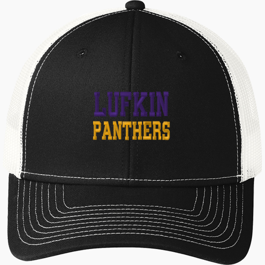 LUFKIN HIGH SCHOOL PANTHERS <span class="pdp-name-mascot">LUFKIN PANTHERS</span> Port Authority Youth Snapback Trucker Cap