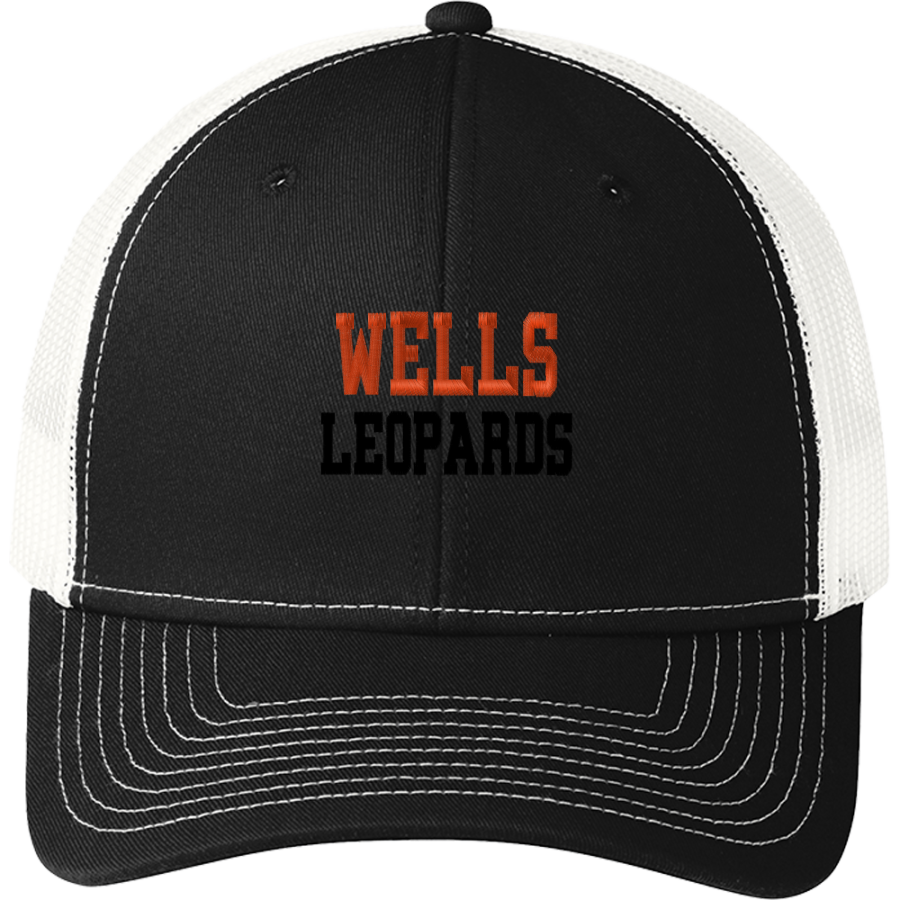 WELLS HIGH SCHOOL LEOPARDS <span class="pdp-name-mascot">WELLS LEOPARDS</span> Port Authority Youth Snapback Trucker Cap