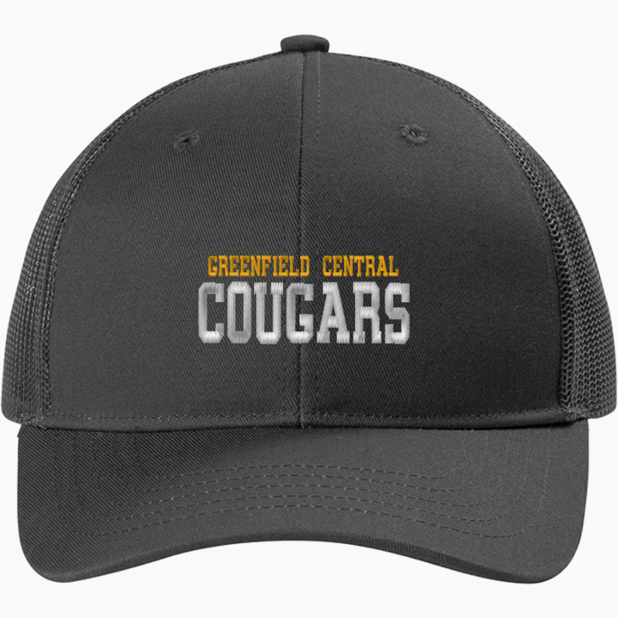 Greenfield Central Cougars Online Store <span class="pdp-name-mascot">Greenfield-Central Cougars</span> Port Authority Youth Snapback Trucker Cap