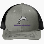 Bergman Dolphins Port Authority Youth Snapback Trucker Cap Front Thumbnail