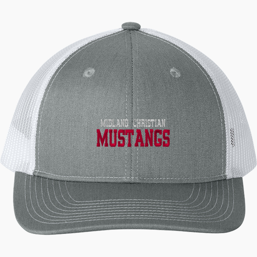 MIDLAND CHRISTIAN SCHOOL MUSTANGS <span class="pdp-name-mascot">MIDLAND MUSTANGS</span> Port Authority Youth Snapback Trucker Cap