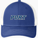 Port Washington VIKINGS Port Authority Youth Snapback Trucker Cap Front Thumbnail
