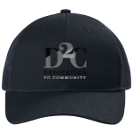 Dedication To Community DTC <span class="pdp-name-mascot">Dedication To Community</span> Port Authority Youth Snapback Trucker Cap Front Thumbnail
