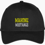 Mahone Mustangs Port & Company Youth Six-Panel Unstructured Twill Cap Front Thumbnail