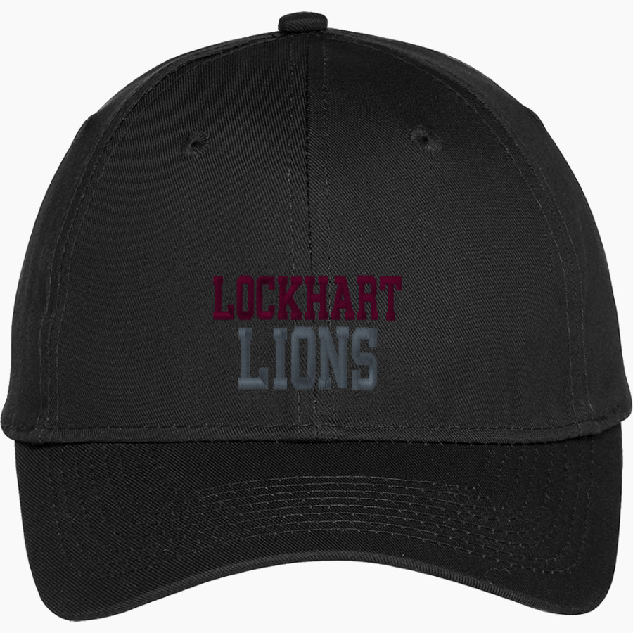 LOCKHART HIGH SCHOOL LIONS <span class="pdp-name-mascot">LOCKHART LIONS</span> Port & Company Youth Six-Panel Unstructured Twill Cap