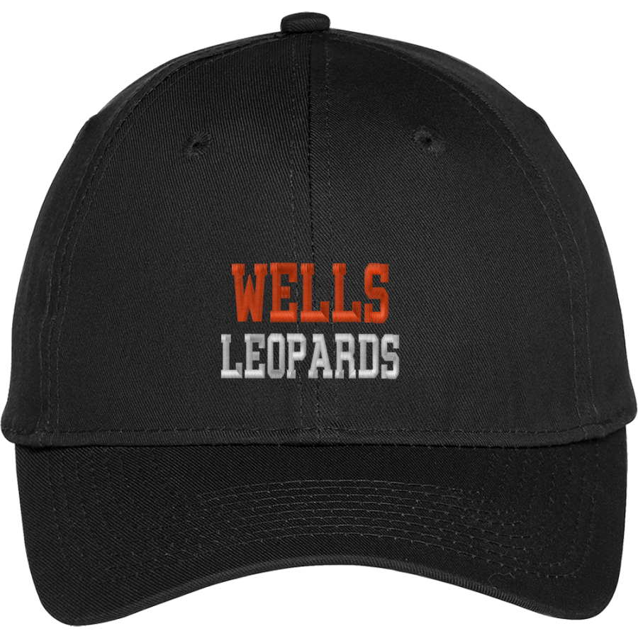 WELLS HIGH SCHOOL LEOPARDS <span class="pdp-name-mascot">WELLS LEOPARDS</span> Port & Company Youth Six-Panel Unstructured Twill Cap