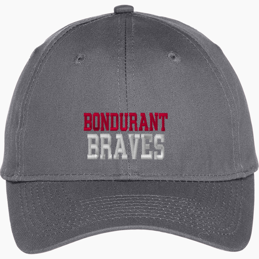 Bondurant Braves Port & Company Youth Six-Panel Unstructured Twill Cap
