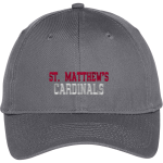 St. Matthew's Cardinals <span class="pdp-name-mascot">St. Matthew's Lutheran School Cardinals</span> Port & Company Youth Six-Panel Unstructured Twill Cap Front Thumbnail