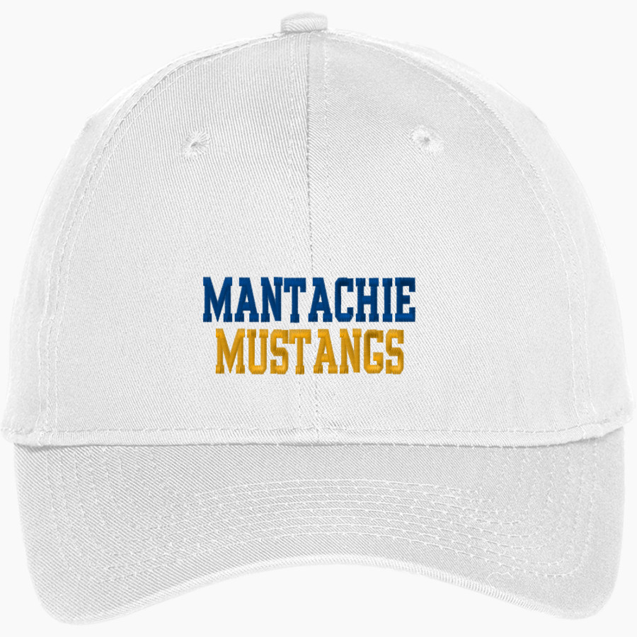 MANTACHIE HIGH SCHOOL MUSTANGS <span class="pdp-name-mascot">MANTACHIE MUSTANGS</span> Port & Company Youth Six-Panel Unstructured Twill Cap