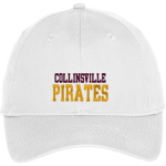 COLLINSVILLE HIGH SCHOOL PIRATES <span class="pdp-name-mascot">COLLINSVILLE PIRATES</span> Port & Company Youth Six-Panel Unstructured Twill Cap Front Thumbnail