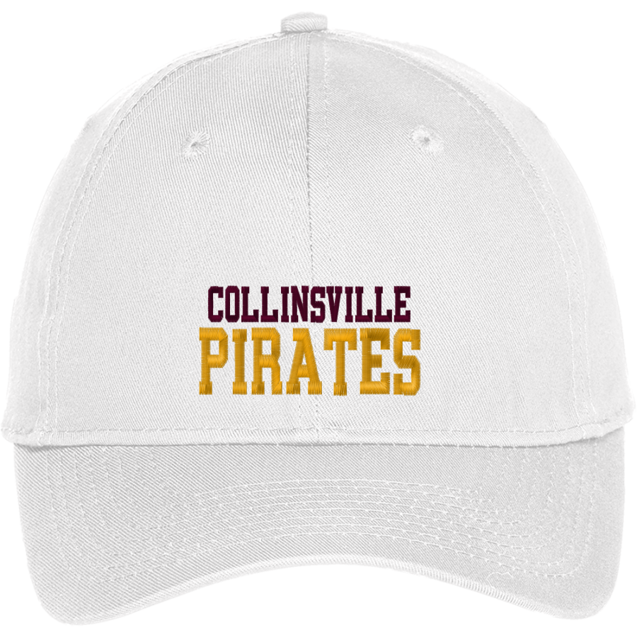 COLLINSVILLE HIGH SCHOOL PIRATES <span class="pdp-name-mascot">COLLINSVILLE PIRATES</span> Port & Company Youth Six-Panel Unstructured Twill Cap