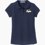 West Babylon Eagles <span class="pdp-name-mascot">West Babylon Eagles</span> Port Authority Girls Silk Touch Peter Pan Collar Polo Front Thumbnail