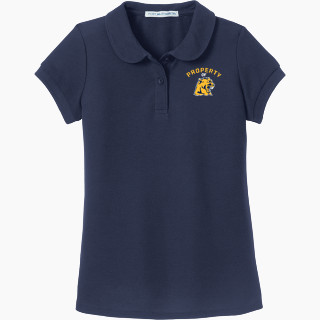 Port Authority Girls Silk Touch Peter Pan Collar Polo