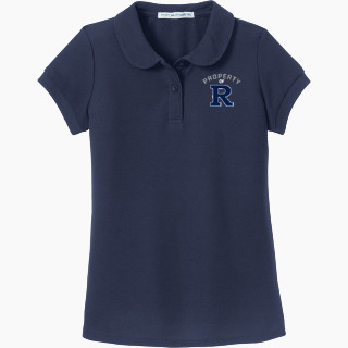 Port Authority Girls Silk Touch Peter Pan Collar Polo