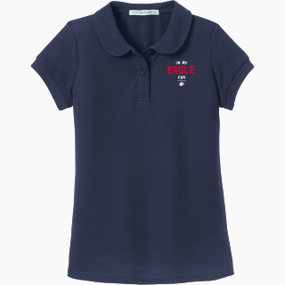 Port Authority Girls Silk Touch Peter Pan Collar Polo