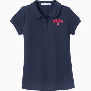 Port Authority Girls Silk Touch Peter Pan Collar Polo