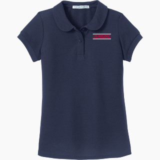 Port Authority Girls Silk Touch Peter Pan Collar Polo
