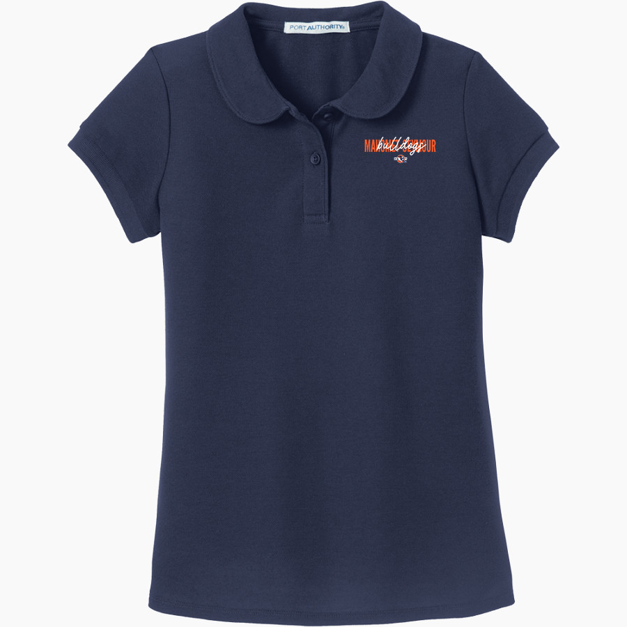 Mahomet-Seymour Bulldogs <span class="pdp-name-mascot">Mahomet-Seymour Bulldogs</span> Port Authority Girls Silk Touch Peter Pan Collar Polo