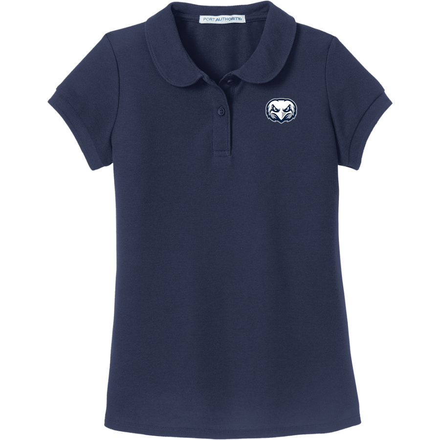 Legacy Eagles <span class="pdp-name-mascot">Legacy Charter Eagles</span> Port Authority Girls Silk Touch Peter Pan Collar Polo