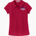 CAMPBELL-SAVONA HIGH SCHOOL PANTHERS <span class="pdp-name-mascot">CAMPBELL - SAVONA PANTHERS</span> Port Authority Girls Silk Touch Peter Pan Collar Polo Front Thumbnail