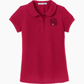 Port Authority Girls Silk Touch Peter Pan Collar Polo