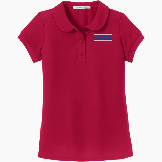 Port Authority Girls Silk Touch Peter Pan Collar Polo