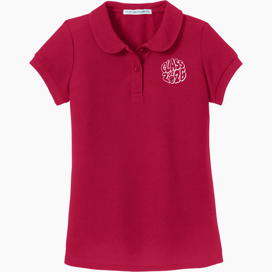 Benedictine University Mesa Redhawks Port Authority Girls Silk Touch Peter Pan Collar Polo