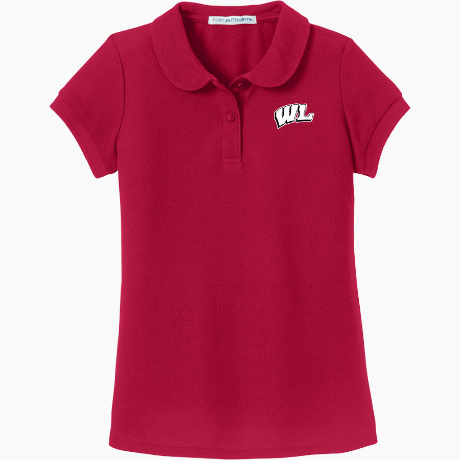Wisconsin Lutheran Vikings <span class="pdp-name-mascot">Wisconsin Lutheran Vikings</span> Port Authority Girls Silk Touch Peter Pan Collar Polo