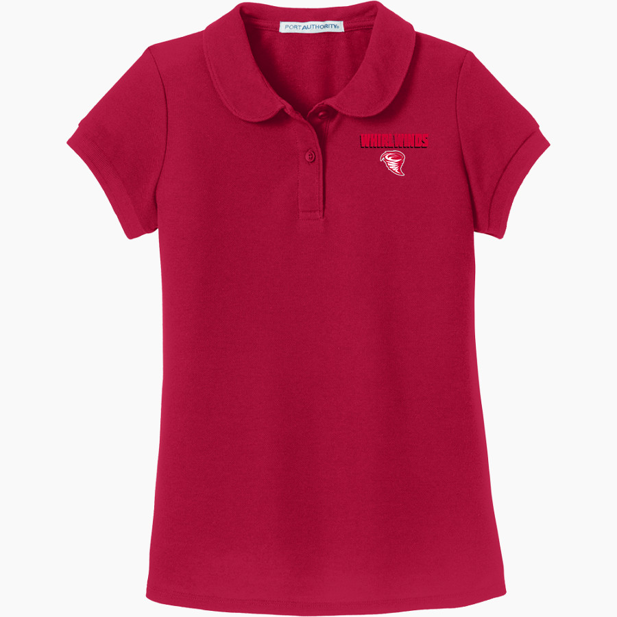 ARCHIE HIGH SCHOOL WHIRLWINDS <span class="pdp-name-mascot">ARCHIE WHIRLWINDS</span> Port Authority Girls Silk Touch Peter Pan Collar Polo