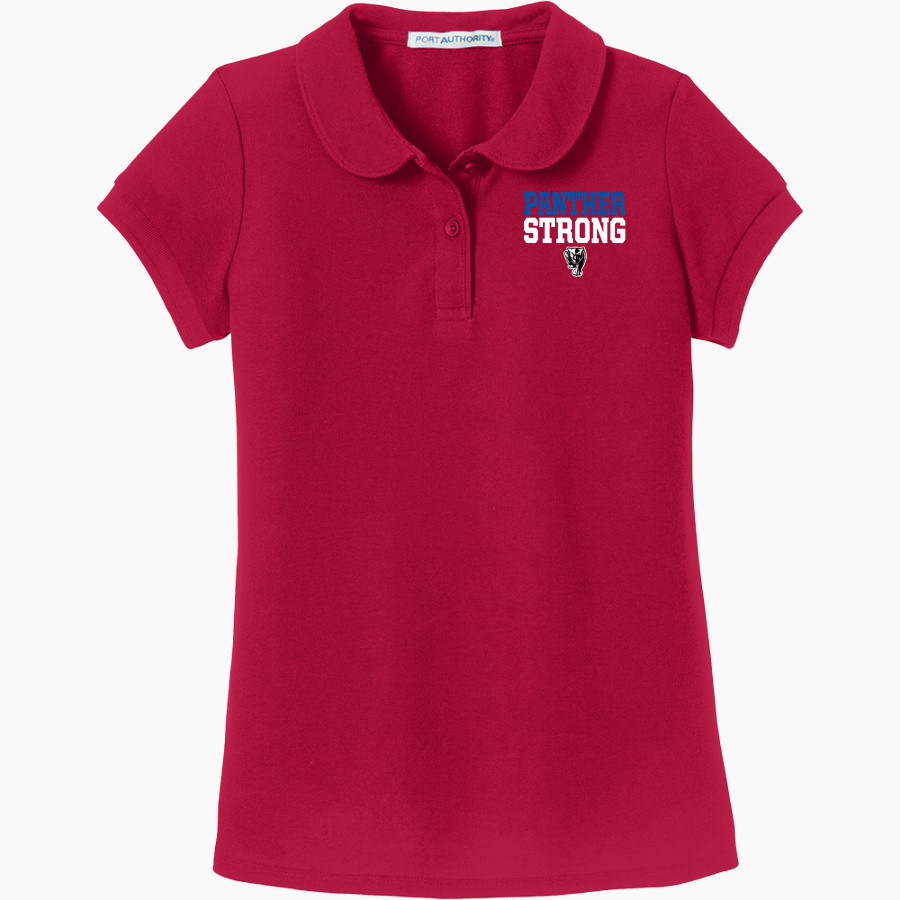 CAMPBELL-SAVONA HIGH SCHOOL PANTHERS <span class="pdp-name-mascot">CAMPBELL - SAVONA PANTHERS</span> Port Authority Girls Silk Touch Peter Pan Collar Polo