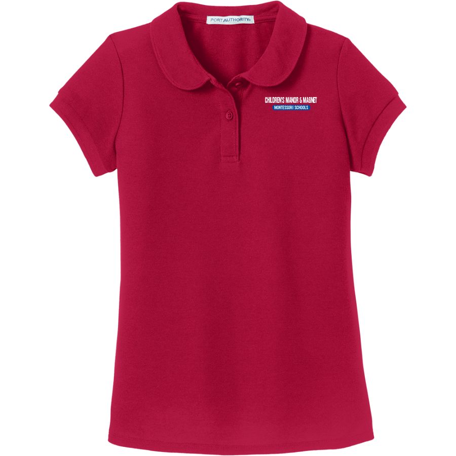Children's Manor Children's Manor <span class="pdp-name-mascot">Children's Manor & Magnet Montessori Schools</span> Port Authority Girls Silk Touch Peter Pan Collar Polo