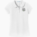 Active Academies Active Academy Port Authority Girls Silk Touch Peter Pan Collar Polo Front Thumbnail