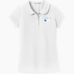 CROW HIGH SCHOOL Cougars Online Store <span class="pdp-name-mascot">CROW COUGARS</span> Port Authority Girls Silk Touch Peter Pan Collar Polo Front Thumbnail