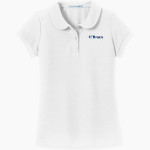 Breck Mustangs <span class="pdp-name-mascot">Breck School Mustangs</span> Port Authority Girls Silk Touch Peter Pan Collar Polo Front Thumbnail