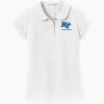 MTSU Blue Raiders Port Authority Girls Silk Touch Peter Pan Collar Polo Front Thumbnail