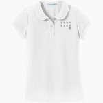 277Q Otters Port Authority Girls Silk Touch Peter Pan Collar Polo Front Thumbnail