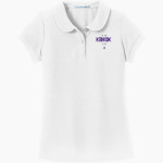 Collinsville Kahoks Port Authority Girls Silk Touch Peter Pan Collar Polo Front Thumbnail