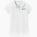 Crosspoint Christian Warriors <span class="pdp-name-mascot">Crosspoint Christian Warriors</span> Port Authority Girls Silk Touch Peter Pan Collar Polo Front Thumbnail