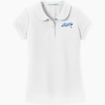 Penn Yan Academy Mustangs Port Authority Girls Silk Touch Peter Pan Collar Polo Front Thumbnail