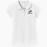 Helen S Dunn Panthers Port Authority Girls Silk Touch Peter Pan Collar Polo Front Thumbnail
