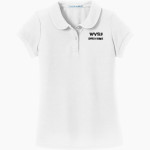 West Virginia State Yellow Jackets Port Authority Girls Silk Touch Peter Pan Collar Polo Front Thumbnail