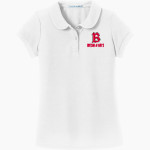 Benedictine University Mesa Redhawks Port Authority Girls Silk Touch Peter Pan Collar Polo Front Thumbnail